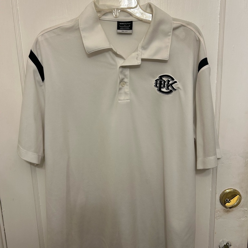 White Polo Shirt with Oklahoma City Redhawks Logo